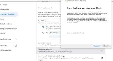 Guía paso a paso Cómo instalar certificado digital en Chrome Cheque
