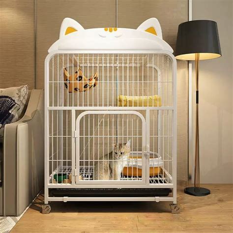 Amazon ILOOXI 4 Tier Cat Cage With Litter Box 49 Inch Cat Playpen