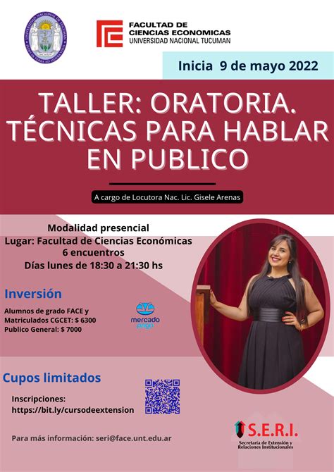 Taller Oratoria TÉcnicas Para Hablar En Público Secretaría De Extensión Y Relaciones