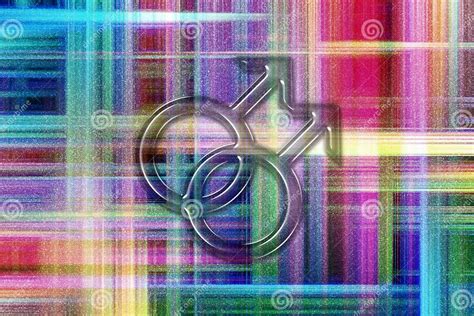 Male Homosexuality Symbol Gay Glyph Doubled Male Sign Stock