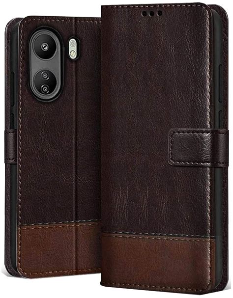 Shinestar Ultimate Dual Shade Leather Finish Flip Back Cover For Redmi