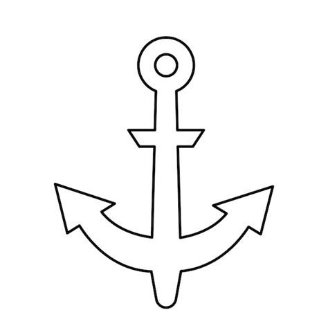 Symbole D ancre Marine Vecteur Illustration Dessinée à La Main Dans Un