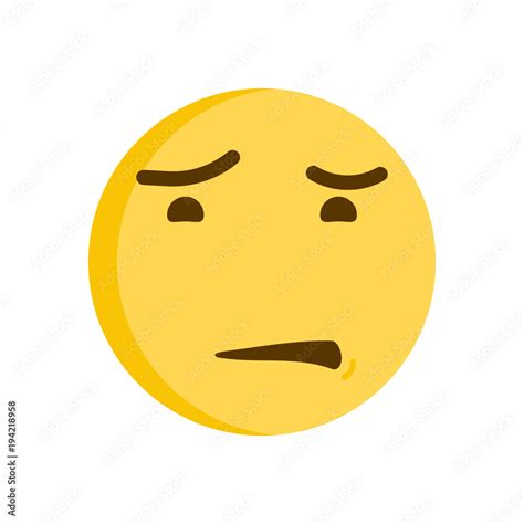 Disgusted emoticon. Vector emoji smiley icon Stock Vector | Adobe Stock