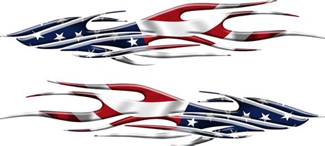 American Flag Flames Vinyl Vehicle Graphic Xtreme Digital Graphix