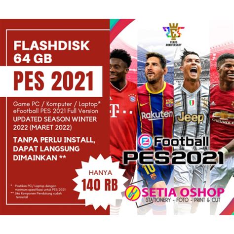 Jual EFootball PES 2021 Full Version Game PC Laptop Flashdisk 64 GB