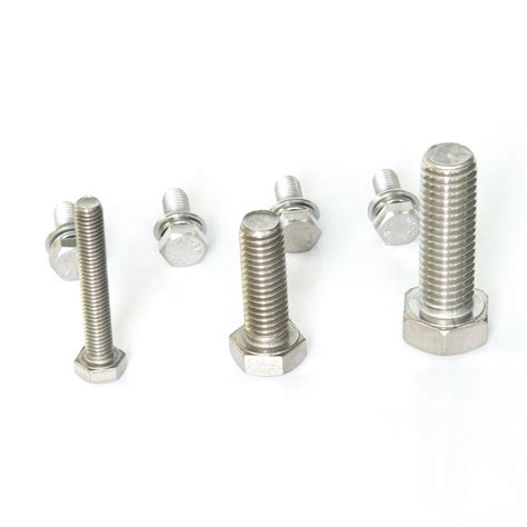 A2 A4 Stainless Steel Din933 Din931 Asme Heavy Hexagon Bolt With Nut