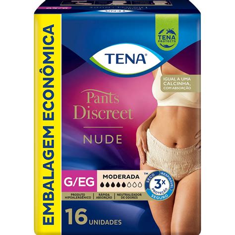 Fralda Calcinha Descart Vel Roupa Intima Tena Pants Discreet Nude G Eg