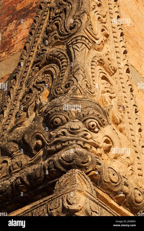 Myanmar Bagan Sulamani Temple Carving Detail Stock Photo Alamy