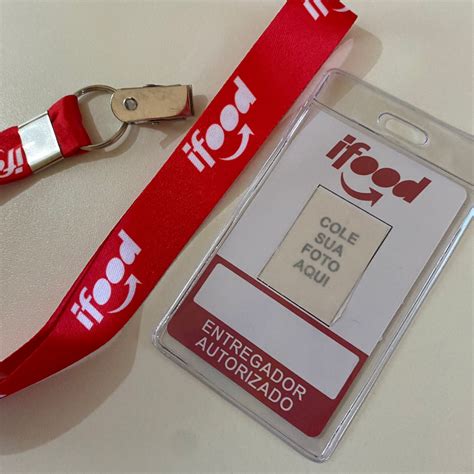 Crach Entregador Ifood Cord O Ifood Mm Capinha Protetora Para