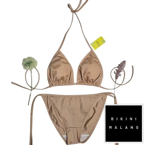 Jual Bikini Bf Tali Samping Warna Coklat Tanpa Kawat Ada Busa Shopee Indonesia