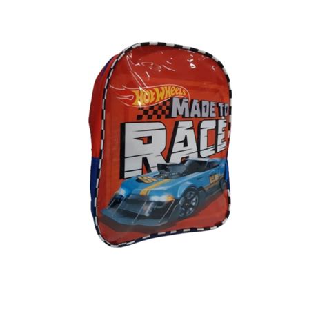 MOCHILA ESCOLAR LUXCEL HOT WHEELS VERMELHO REF IS HW UN na Papelaria MC Papéis