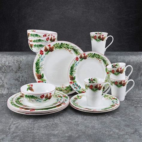 Mystical Winter 16 Piece Dinnerware Set Service For 4 Winter