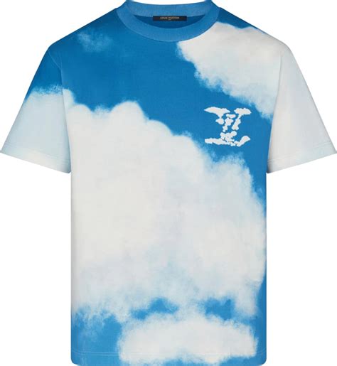 Louis Vuitton Blue And White Clouds Print T Shirt Inc Style