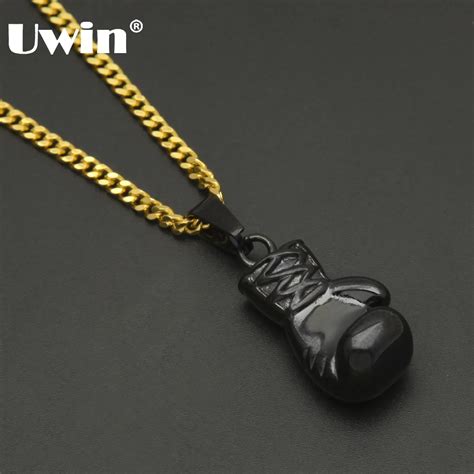 Aliexpress Buy Uwin Charm Boxing Glove Pendant Necklace Men High