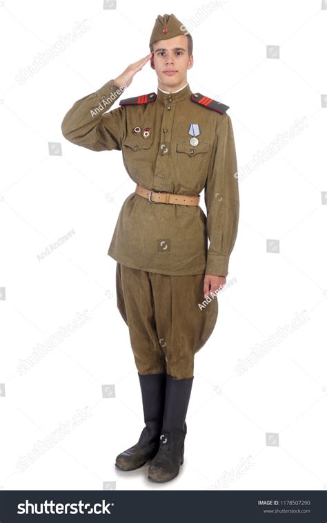 Soldier Military Uniform Soviet Army Stay Stock Photo 1178507290 ...