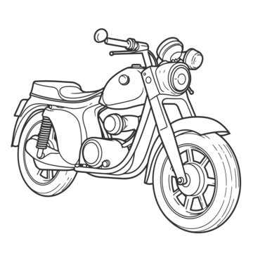 Easy Motorcycle Outline PNG Transparent Images Free Download | Vector Files | Pngtree