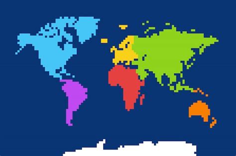 Premium Vector Colored World Map