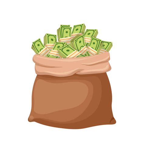 money bag cartoon vector illustration 17416296 Vector Art at Vecteezy