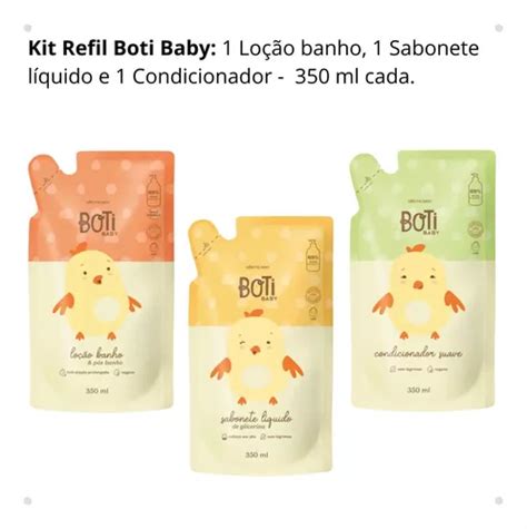 Kit Refil Boti Baby O Botic Rio Rotina De Banho Parcelamento Sem Juros