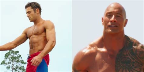 Video Zac Efron Dwayne Johnsons Baywatch Trailer Has So Many