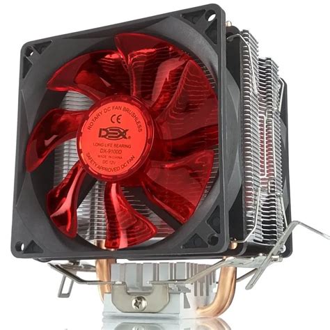 Cooler Processador Intel Amd Duplo Dx D Led Vermelho Dex Submarino