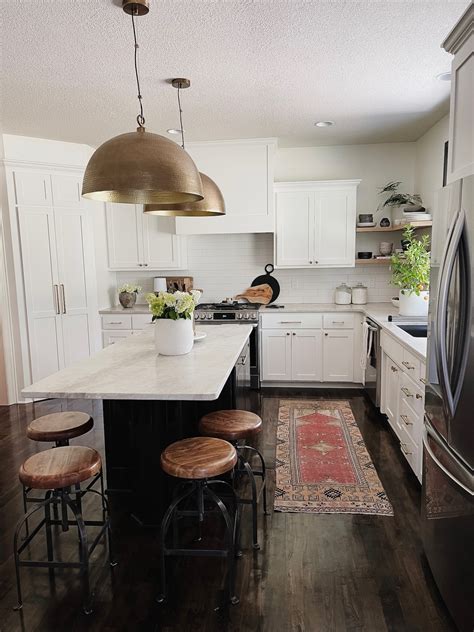 How To Use Oversized Brass Pendant Lights Over The Kitchen Island