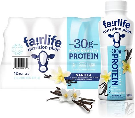 Fairlife Nutrition Protein Shakes Pack Of 12 30g Protein Low Sugar Lactose