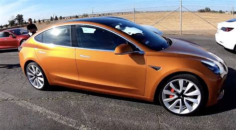 2018 Tesla Model 3 Dual Motor Performance 14 Mile Drag Racing Timeslip