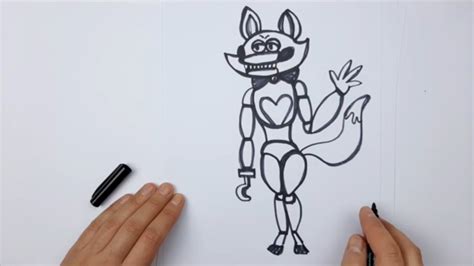 How To Draw Mangle From Five Nights At Freddys Easy How To Draw Fnaf Characters Step By Step