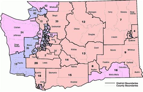 Washington State Legislative Map Printable Map