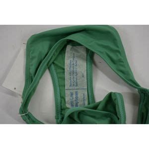 Frankies Swim Frankies Bikinis Womens Green Solid Grace Bikini Bottom Stretch Lined Xs