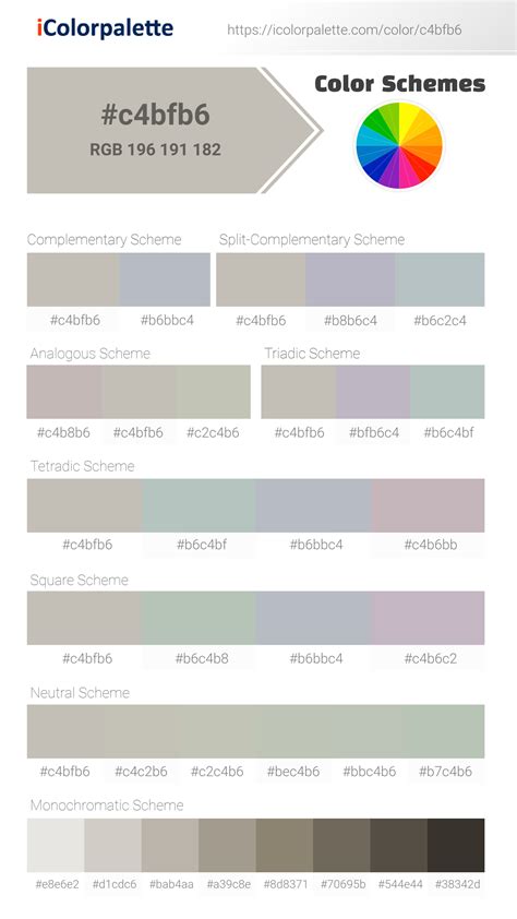 Pantone 400 C Color Hex Color Code C4bfb6 Information Hsl Rgb