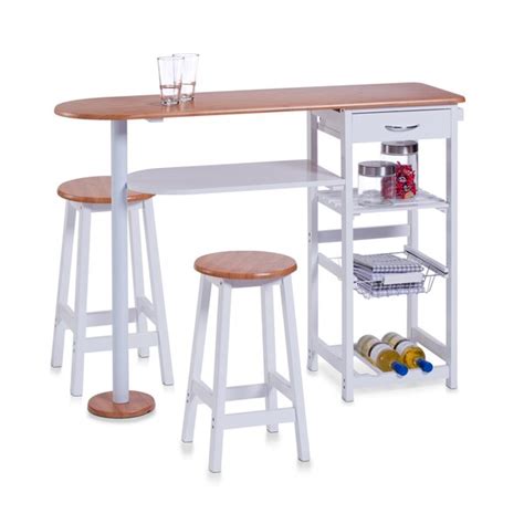 Brambly Cottage Monaghan Bar Set With Wine Storage Reviews Wayfair