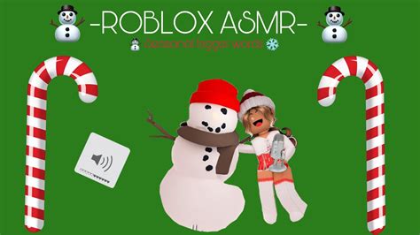 Roblox Asmr Seasonal Asmr Triggers Youtube