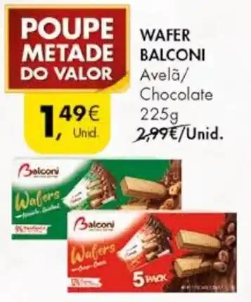 Promo O Wafer Balconi Avel Chocolate G Em Pingo Doce