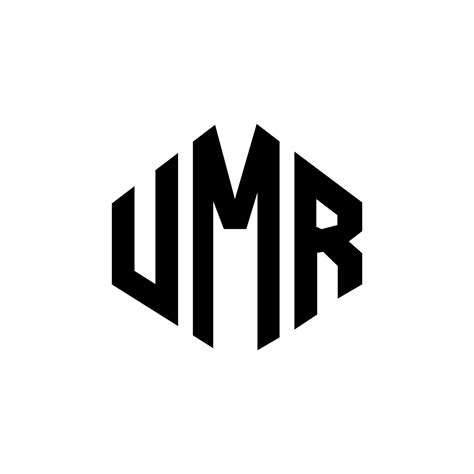 UMR letter logo design with polygon shape. UMR polygon and cube shape ...