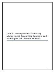 Qz Eh Miy Unit Management Accounting Docx Unit Management