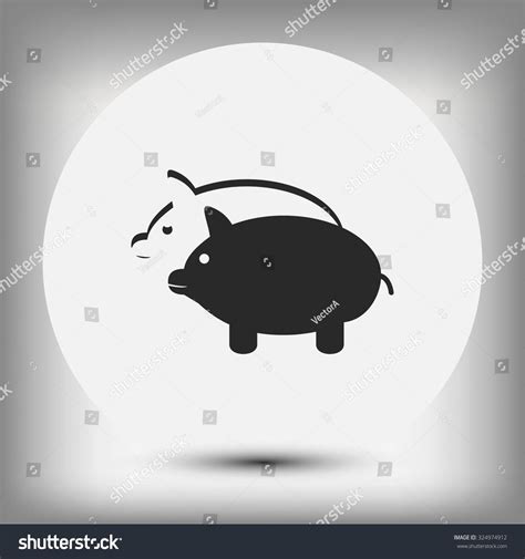Swine Silhouette Outline Vector Icon Stock Vector Royalty Free
