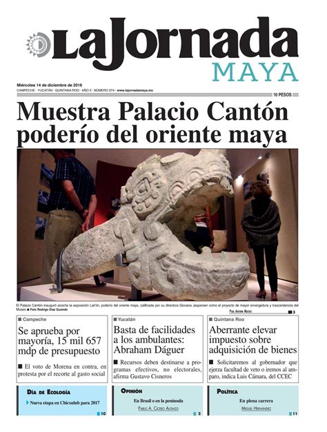 La Jornada Maya · Miércoles 14 De Diciembre 2016 By La Jornada Maya Issuu