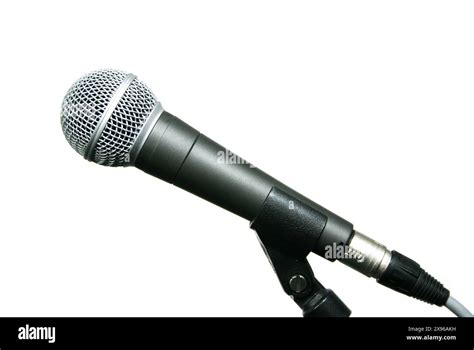 Famous Vocalist Microphone Side View Stock Photo Alamy