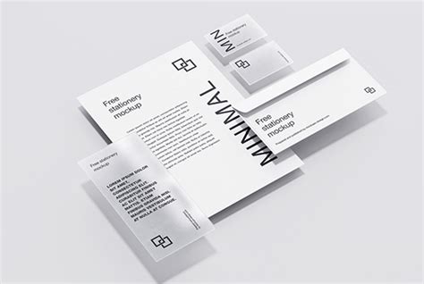 Stationery minimalist mockup - Mockups Design