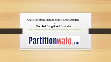 PPT Glass Partition Manufacturer And Suppliers 1 PowerPoint