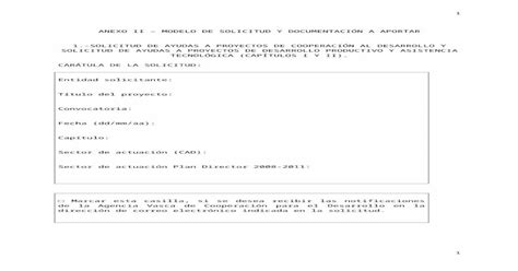 Plantilla Normalizada Para Word€¦ · Web Viewanexo Ii Modelo De Solicitud Y DocumentaciÓn A