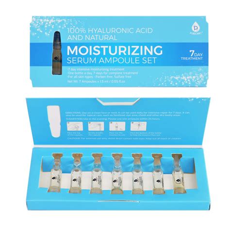 100 Hyaluronic Acid And Natural Moisturizing Serum Ampoule Set Anti Aging Anti