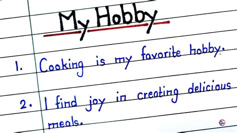 Essay On My Hobby My Hobby Is Cooking Essay In English Essay On My