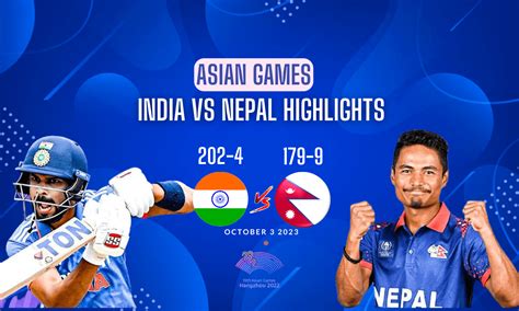 India Vs Nepal Asian Games Highlights Jaiswal And Bishnoi Lead