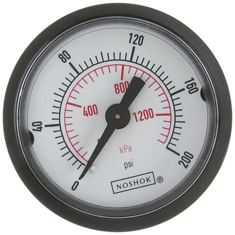 Noshok Series Abs Dual Scale Dial Indicating Pressure Gauge With