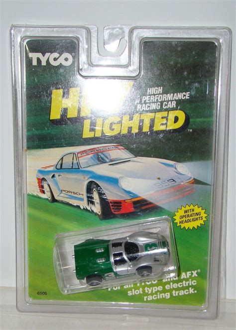 Ho Scale Tyco Hp Lighted Porsche Green Silver W Running