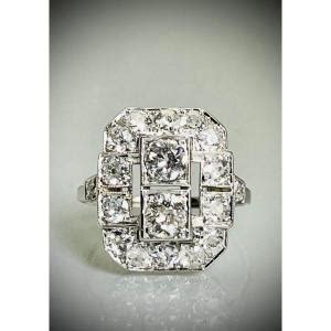 Proantic Bague Diamants Art D Co