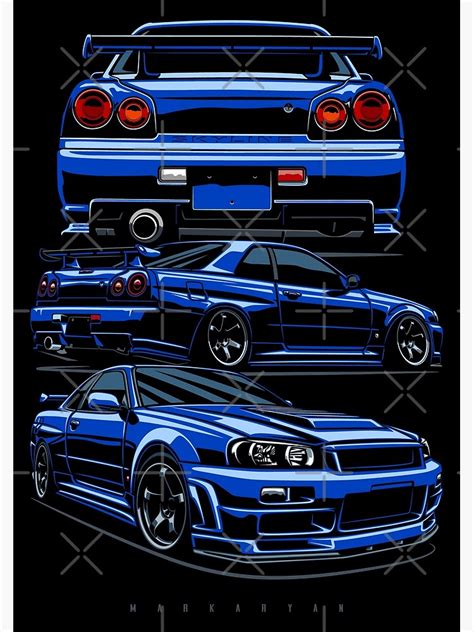 Skyline R Gtr Poster For Sale By Olegmarkaryan Redbubble